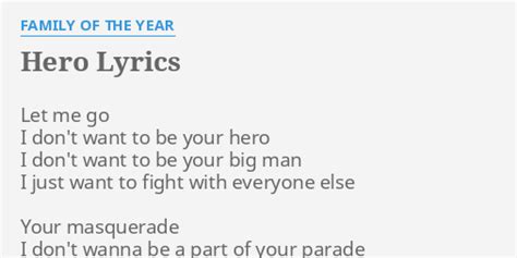 hero lyrics family of the year